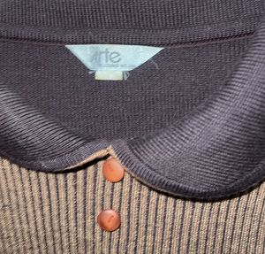 Vintage-Inspired Korean Brown Knit Sweater