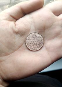 George V King Emperor One Quarter Anna 1919