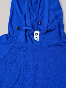 Vibrant Blue Short Sleeve Hoodie