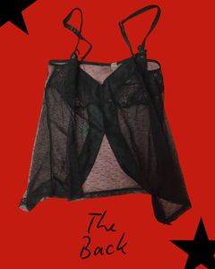 Black Lace Babydoll Lingerie top