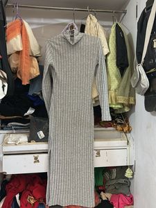 Gray Turtleneck Dress
