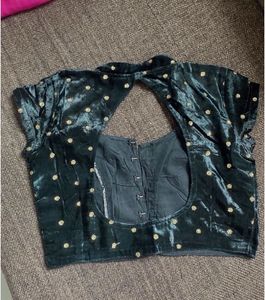 Velvet Embellished Blouse