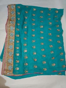 Jungle Green Fancy Saree