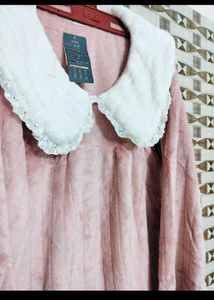 Cute Pink Plush Pajama Set