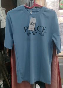 H&M Blue Peace T-Shirt