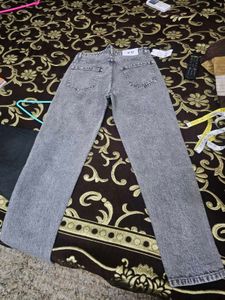 H&amp;M Grey Wash Baggy Jeans