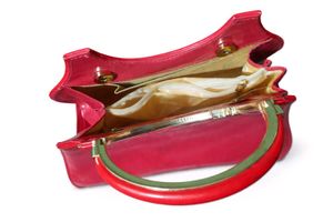 Red Top Handle Bag
