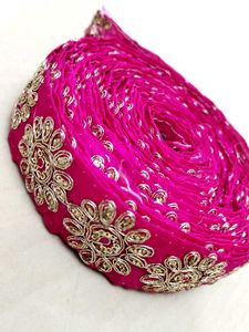 PINK ZARI LACE 💖 Ethnic Magenta