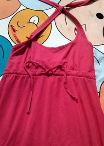 Red Casual Spaghetti Strap Dress