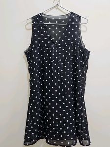 Polka dot sheer top