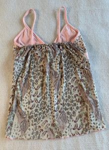 Sheer Paisley Print Camisole Top