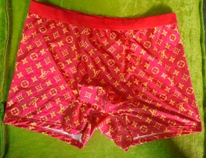 Stylish Red Monogram Boxer Briefs
