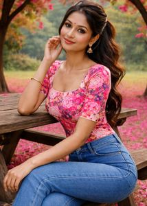 Vibrant Floral Puff Sleeve Top