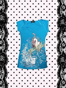 Y2K Baby Phat scoop neck fitted tee