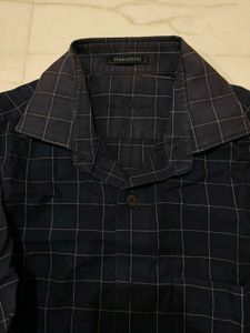 Men's Blue Checked Full Sleeve Shirt
