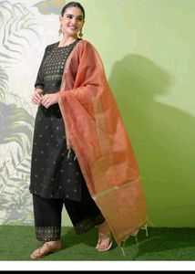 Elegant Black Kurta Set with Dupatta