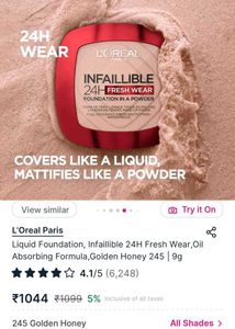 L'Oreal Infallible Powder Foundation New Wdt Tag