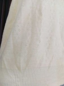 Cream Lace Trim Tank Top