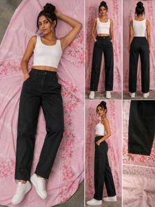 Black Wide Leg Cargo Pants