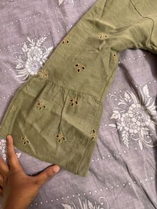 Olive Green Embroidered Tunic