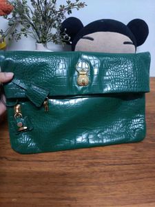 Authentic Marja Kurki Crocodile Embossed Clutch