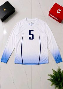 Men's White & Blue volleyball jersey