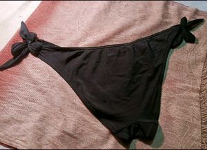 Classic Black Tie-Side Bikini Bottom