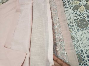 Light Peach Colour Stone Work Plazo Dupatta Sath
