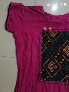 Rose Pink Anarkali Kurthi