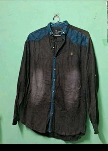 chest size 54 Men's Dark Washed Denim Shirt