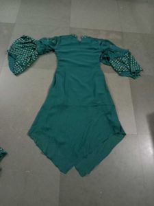 Elegant Teal Bell Sleeve Kurti