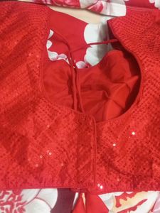 Red Sequin Blouse