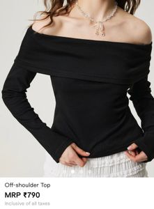 Chic Black Off-Shoulder Long Sleeve Top
