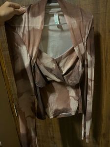 Newme Mesh Tie-Dye Long Sleeve Top