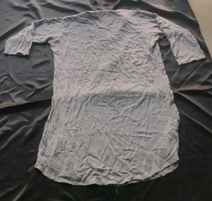 Elegant Grey Embroidered Kurta