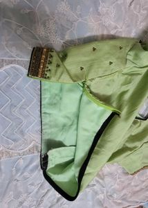Embroidered Sage Green Blouse Never Worn