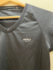 Black Synthetic Tee For Woman Sports