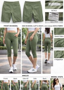 Forever 21 Green Capri Leggings Size M