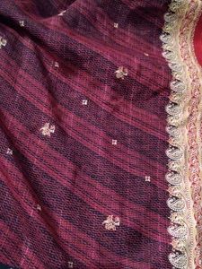 Maroon &amp; Black Saree