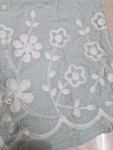 Cozy Light Blue Floral Pajama Set ( Brand new)