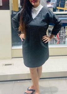 CollarAttachedDress Polka Dots Worn Thrice 34 To38