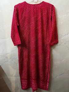 Elegant Red Printed Kurta