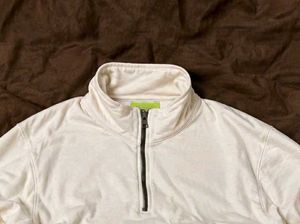 Korean Y2K boxy fit Quarter zipper