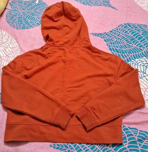 Roadster Burnt Orange Cropped Hoodie