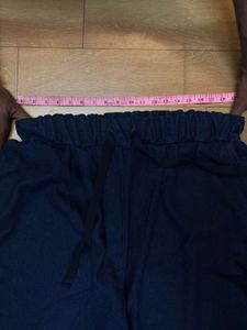 Comfortable Wide Leg Navy Pants