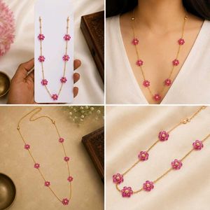 Gold Plated Flower Necklace