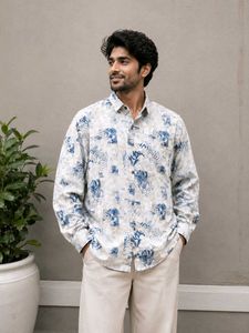 clean kelvin full sleeves white t shirt with multi
