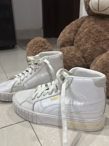 Puma White Mid-Top Sneakers