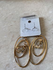 New Statement Gold Drop Earrings ne