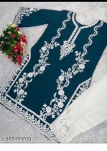 Elegant Blue Embroidered Kurta